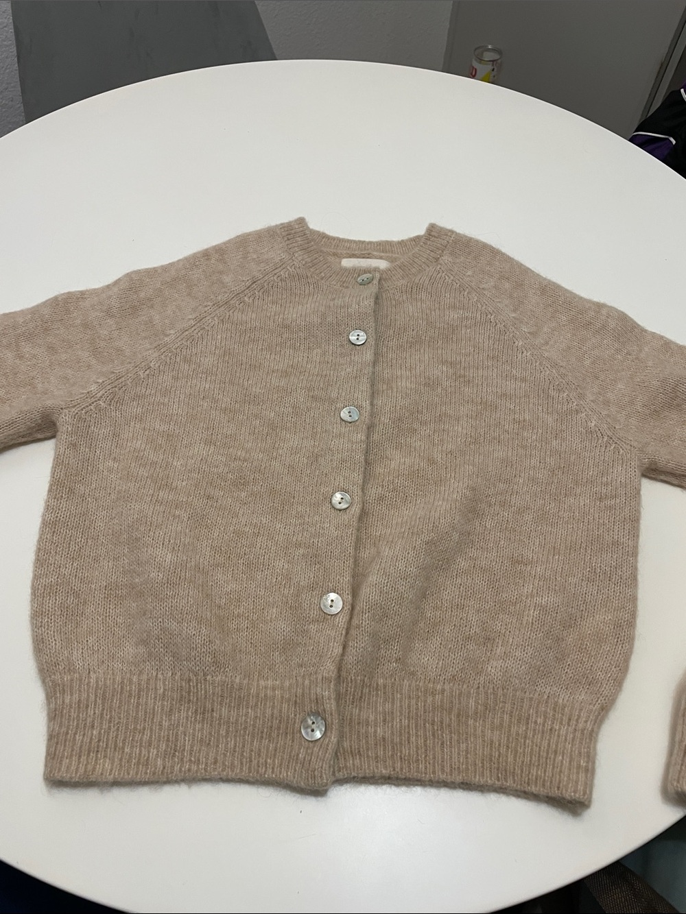 Doen Petra Cardigan in Hazelnut Creme